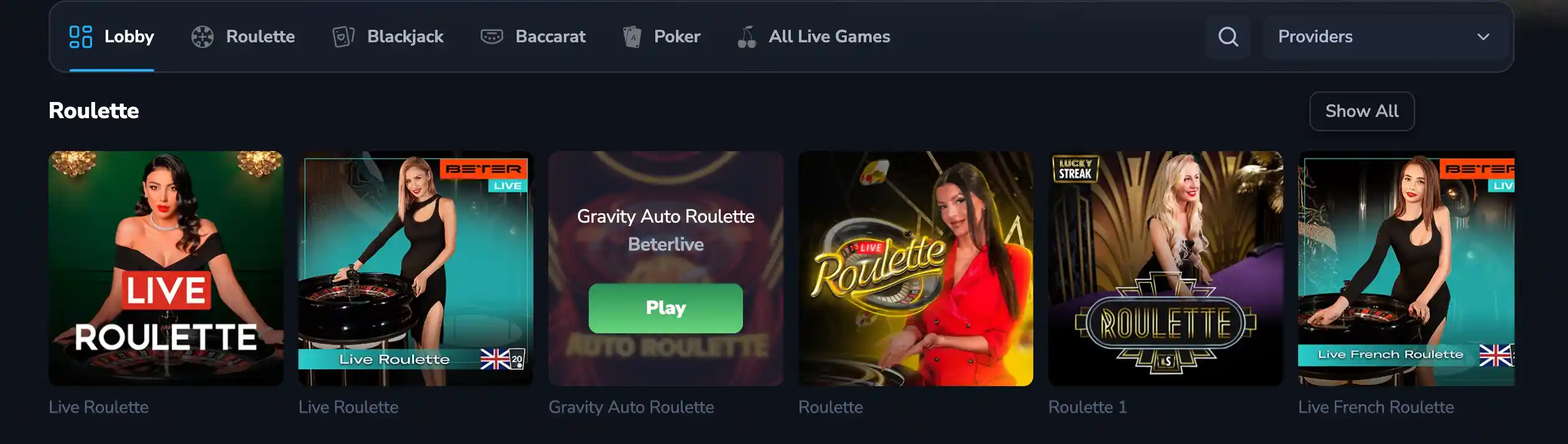 Live Dealer Casino